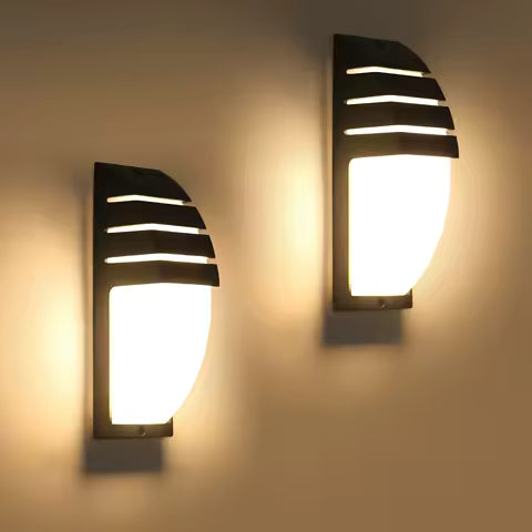Lot de 2 Appliques Murales LED Étanche IP65 12W Blanc Chaud 3000K pour Intérieur & Extérieur