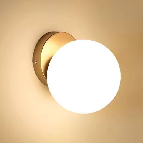 Applique Murale Moderne Boule Verre 15cm E27 - Salon, Chambre, Couloir