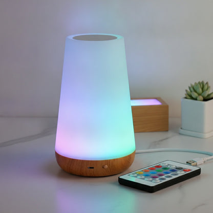 Veilleuse LED RGB Rechargeable USB avec Télécommande - Lampe de Chevet Tactile à Intensité Variable