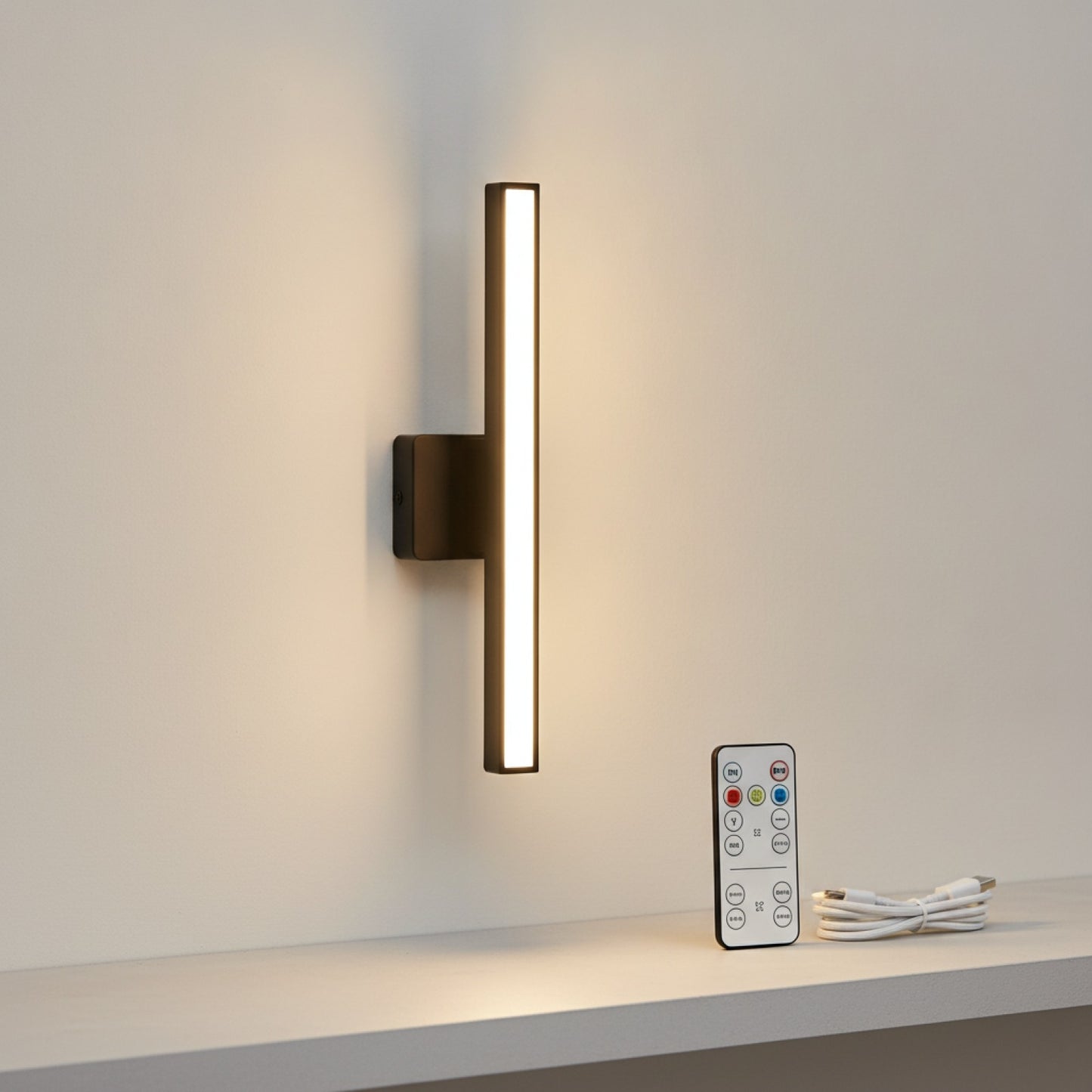 Applique Murale LED Sans Fil Rechargeable avec Télécommande - Lot de 2 pour Salon, Chambre, Salle de Bain