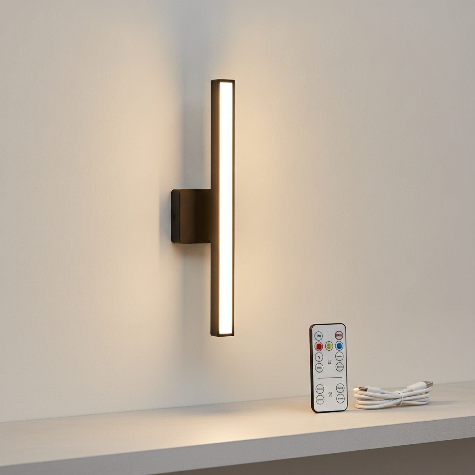 Applique Murale LED Sans Fil Rechargeable avec Télécommande - Lot de 2 pour Salon, Chambre, Salle de Bain