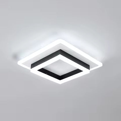 Plafonnier LED Carré Moderne Blanc Froid 6500K - Idéal Chambre, Bureau, Salon