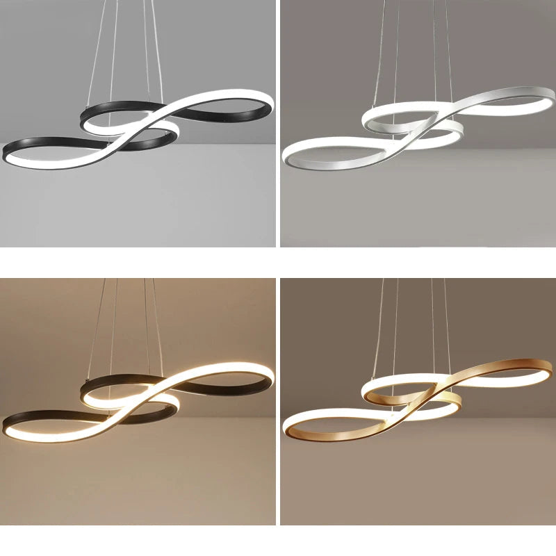 Plafonnier LED Nordique – Ìlot Cuisine & Salle à Manger, Dimmable, Télécommande