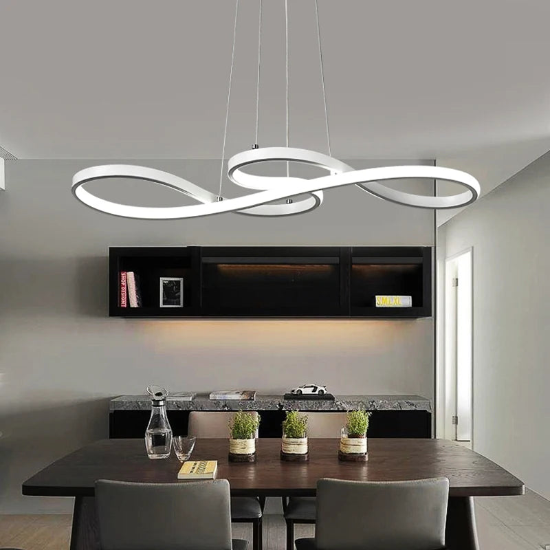 Plafonnier LED Nordique – Ìlot Cuisine & Salle à Manger, Dimmable, Télécommande