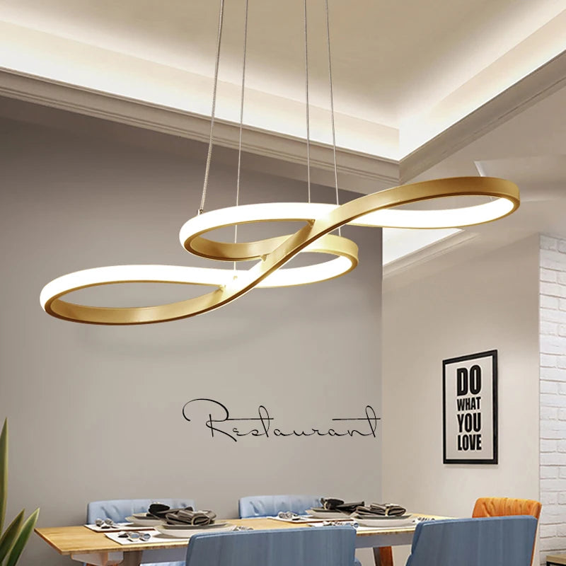Plafonnier LED Nordique – Ìlot Cuisine & Salle à Manger, Dimmable, Télécommande