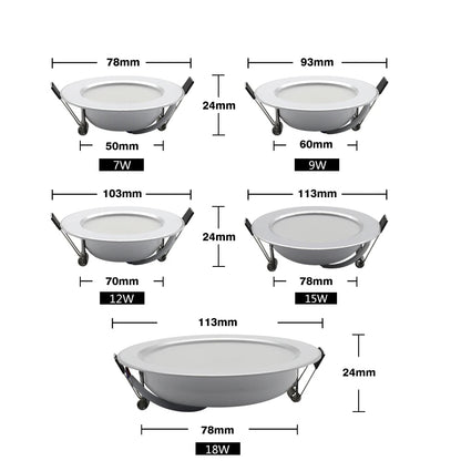 Spot LED Encastrable – 7W à 18W, Blanc Chaud ou Froid | DesignLumen