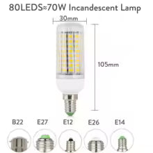 Ampoule LED Épi de Maïs E27/E14/B22 - Puissante et Lumineuse