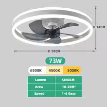 Ventilateur de Plafond LED Intelligent Jelena avec Télécommande - Moderne et Élégant pour Salon & Chambre