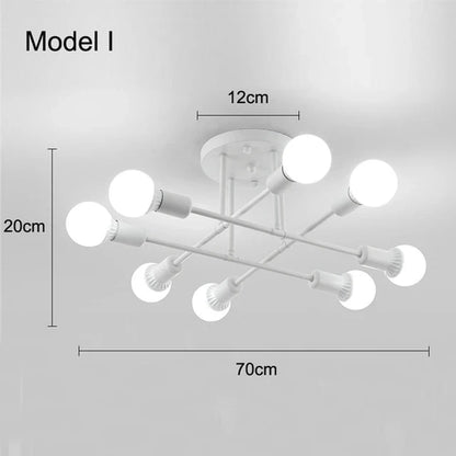 Plafonnier Lustre LED Nordique Minimaliste – 10 Modèles, Design Épuré