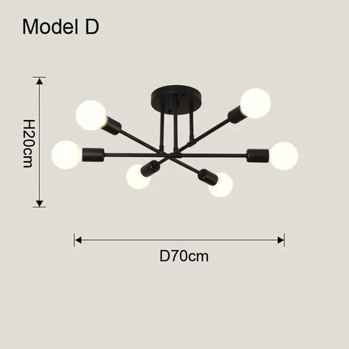 Plafonnier Lustre LED Nordique Minimaliste – 10 Modèles, Design Épuré