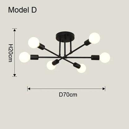 Plafonnier Lustre LED Nordique Minimaliste – 10 Modèles, Design Épuré
