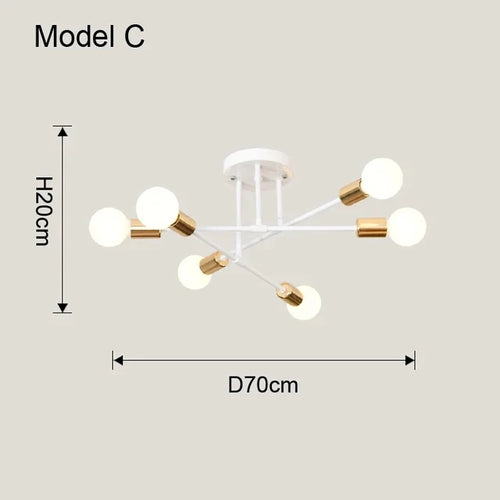 Plafonnier Lustre LED Nordique Minimaliste – 10 Modèles, Design Épuré