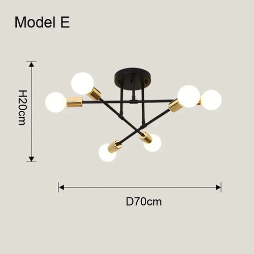 Plafonnier Lustre LED Nordique Minimaliste – 10 Modèles, Design Épuré