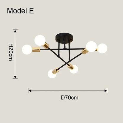 Plafonnier Lustre LED Nordique Minimaliste – 10 Modèles, Design Épuré