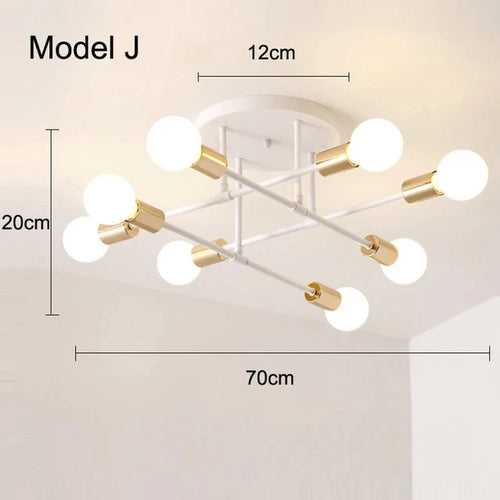 Plafonnier Lustre LED Nordique Minimaliste – 10 Modèles, Design Épuré