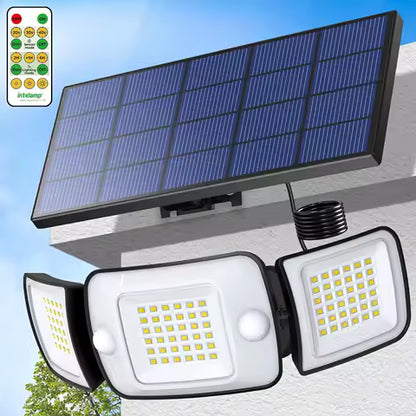 Lampe Solaire Extérieure Intelamp Puissante avec Détecteur de Mouvement - Idéale Jardin, Cour, Allée