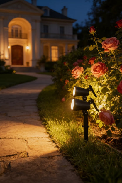Spot Solaire LED Extérieur 9 LEDs – RGB, Blanc ou Chaud | DesignLumen