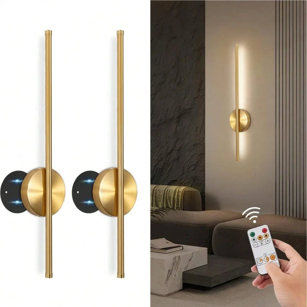 Applique Murale LED Rechargeable Magnétique – Sans Fil, Dimmable, 50 cm, Or ou Noir