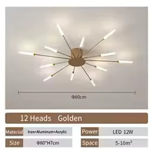 Plafonnier LED Moderne Design Éventail - Acrylique Nordique pour Salon, Chambre & Enfant