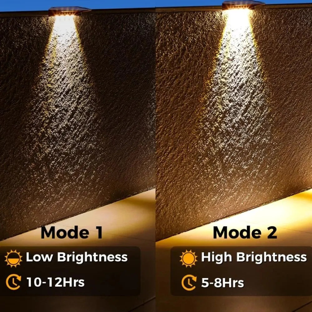 Pack 2 Spots Solaires Muraux LED – Clôture & Jardin, IP65, Allumage Automatique