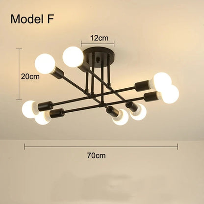 Plafonnier Lustre LED Nordique Minimaliste – 10 Modèles, Design Épuré