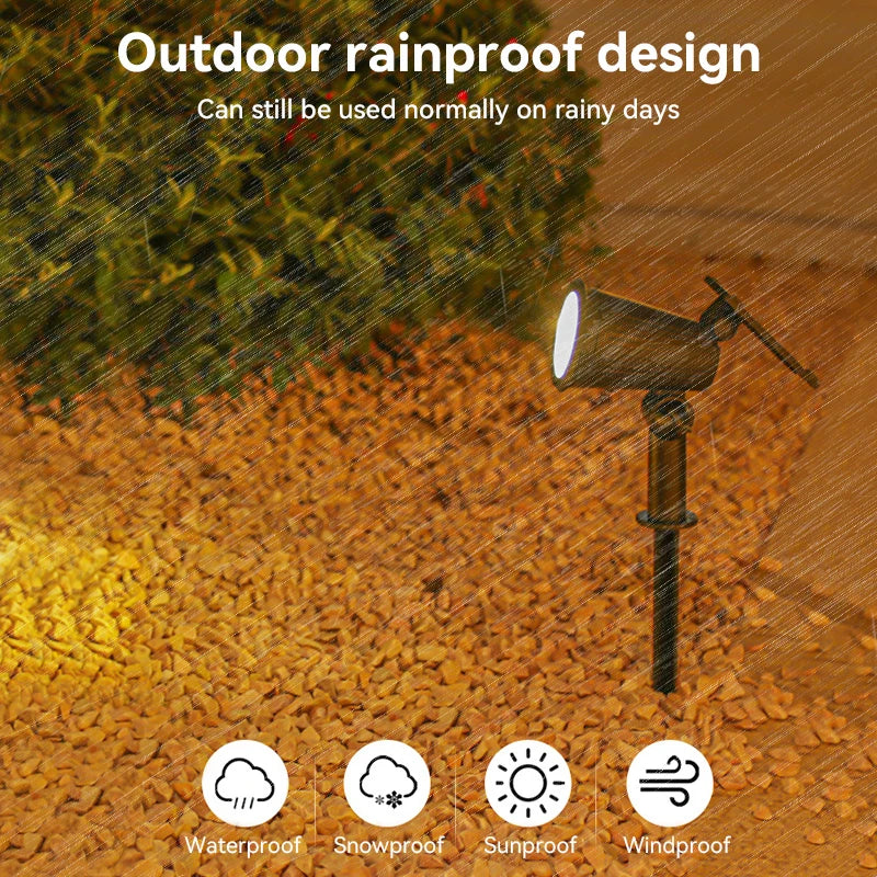 Spot Solaire LED Extérieur 9 LEDs – RGB, Blanc ou Chaud | DesignLumen