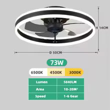 Ventilateur de Plafond LED Intelligent Jelena avec Télécommande - Moderne et Élégant pour Salon & Chambre