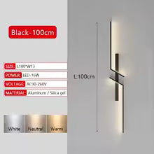 Applique Murale LED Longue Bande Dimmable avec Télécommande - Design Moderne pour Salon, Chambre & Chevet