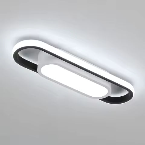 Plafonnier LED Rectangulaire 24W Blanc Froid 6000K - Acrylique pour Chambre, Couloir, Balcon