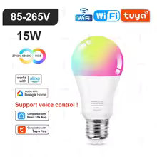 Ampoule LED Intelligente Tuya E14/GU10, RVB, WiFi/Zigbee/Bluetooth, Dimmable, Compatible Alexa & Google