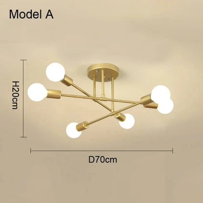 Plafonnier Lustre LED Nordique Minimaliste – 10 Modèles, Design Épuré
