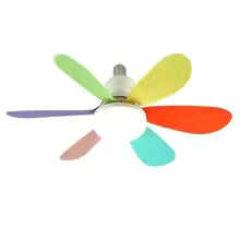 Ventilateur de Plafond LED 30W avec Télécommande et Gradation - Blanc, Noir, Coloré