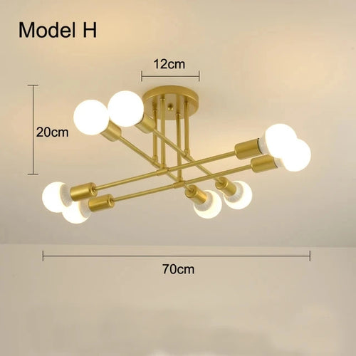 Plafonnier Lustre LED Nordique Minimaliste – 10 Modèles, Design Épuré