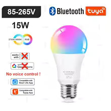 Ampoule LED Intelligente Tuya E14/GU10, RVB, WiFi/Zigbee/Bluetooth, Dimmable, Compatible Alexa & Google