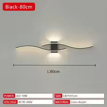 Applique Murale LED Longue Bande Dimmable avec Télécommande - Design Moderne pour Salon, Chambre & Chevet