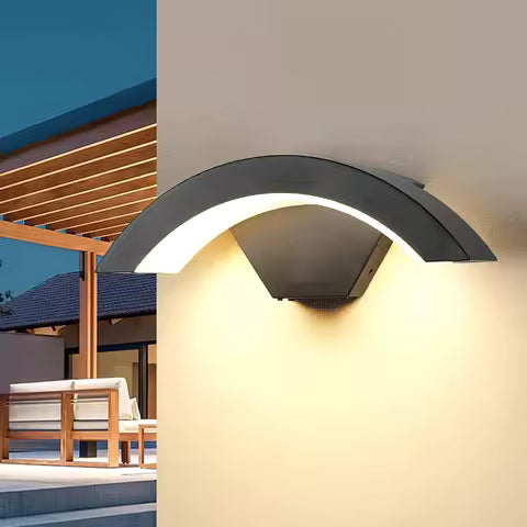 Applique Murale LED Extérieure Moderne 24W Blanc Chaud 3000K pour Jardin et Terrasse