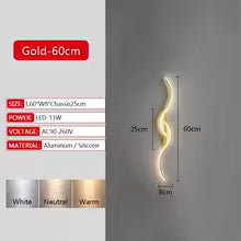 Applique Murale LED Longue Bande Dimmable avec Télécommande - Design Moderne pour Salon, Chambre & Chevet