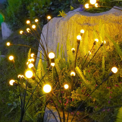 Lumière Solaire Luciole Jardin – 10 LED, Branches Flexibles, IP65, Allumage Automatique