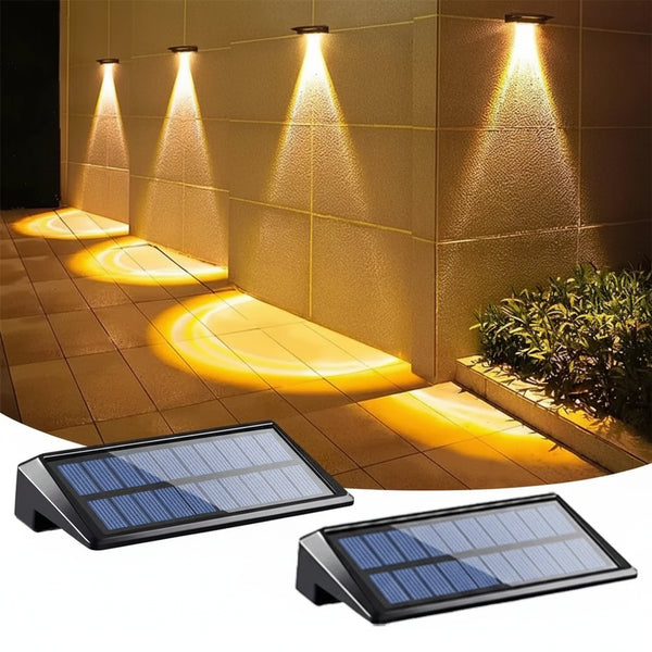 Pack 2 Spots Solaires Muraux LED – Clôture & Jardin, IP65, Allumage Automatique