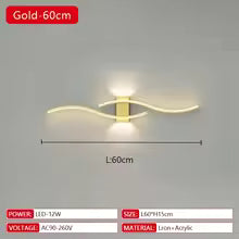 Applique Murale LED Longue Bande Dimmable avec Télécommande - Design Moderne pour Salon, Chambre & Chevet