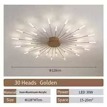 Plafonnier LED Moderne Design Éventail - Acrylique Nordique pour Salon, Chambre & Enfant