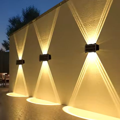 Lampe Murale Solaire LED Étanche - Éclairage Haut et Bas pour Jardin et Balcon