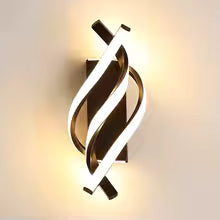 Lampe Murale LED Design Spirale Incurvée - Luminaire Moderne pour Intérieur (Chambre, Couloir, Escalier)