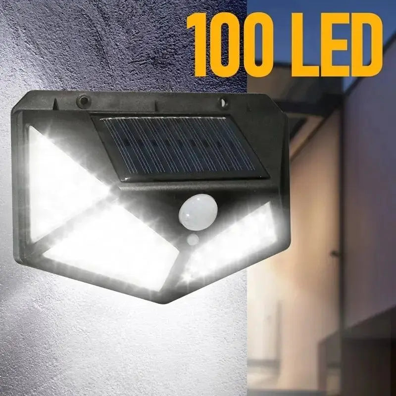 Applique Solaire Extérieure 100 LED – Détecteur de Mouvement PIR, 270°