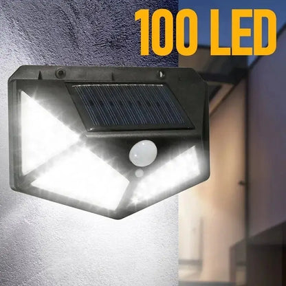 Applique Solaire Extérieure 100 LED – Détecteur de Mouvement PIR, 270°