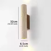 Applique Murale LED Wabi Sabi Jaune Marbre - Style Japonais pour Chevet, Salon, Escalier (Tailles 16-32cm)