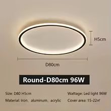Plafonnier LED Moderne Minimaliste Gradation Ultra-Mince - Salon, Chambre, Étude