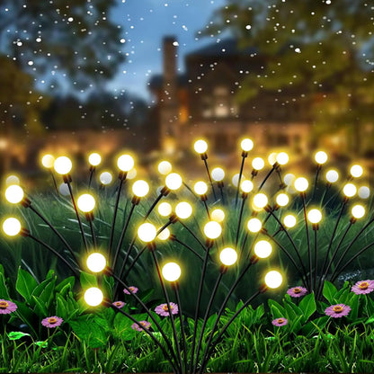 Lumière Solaire Luciole Jardin – 10 LED, Branches Flexibles, IP65, Allumage Automatique