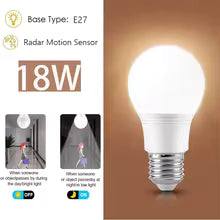 Ampoule LED Extérieure avec Capteur Radar Crépuscule-Aube - Marche/Arrêt Automatique