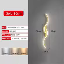 Applique Murale LED Longue Bande Dimmable avec Télécommande - Design Moderne pour Salon, Chambre & Chevet